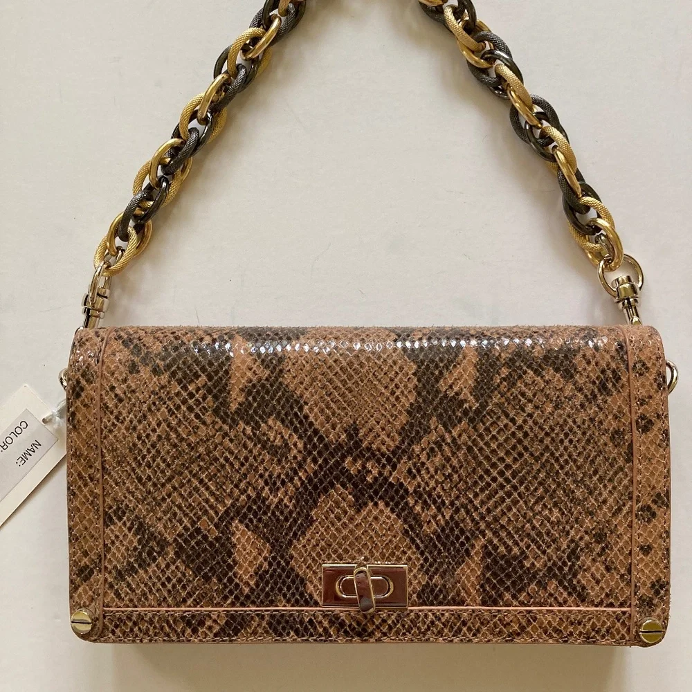 Alexis Hudson Lucy Crossbody Handbag/Amber Snake//NEW/$325 RETAIL!/NEVER USED!